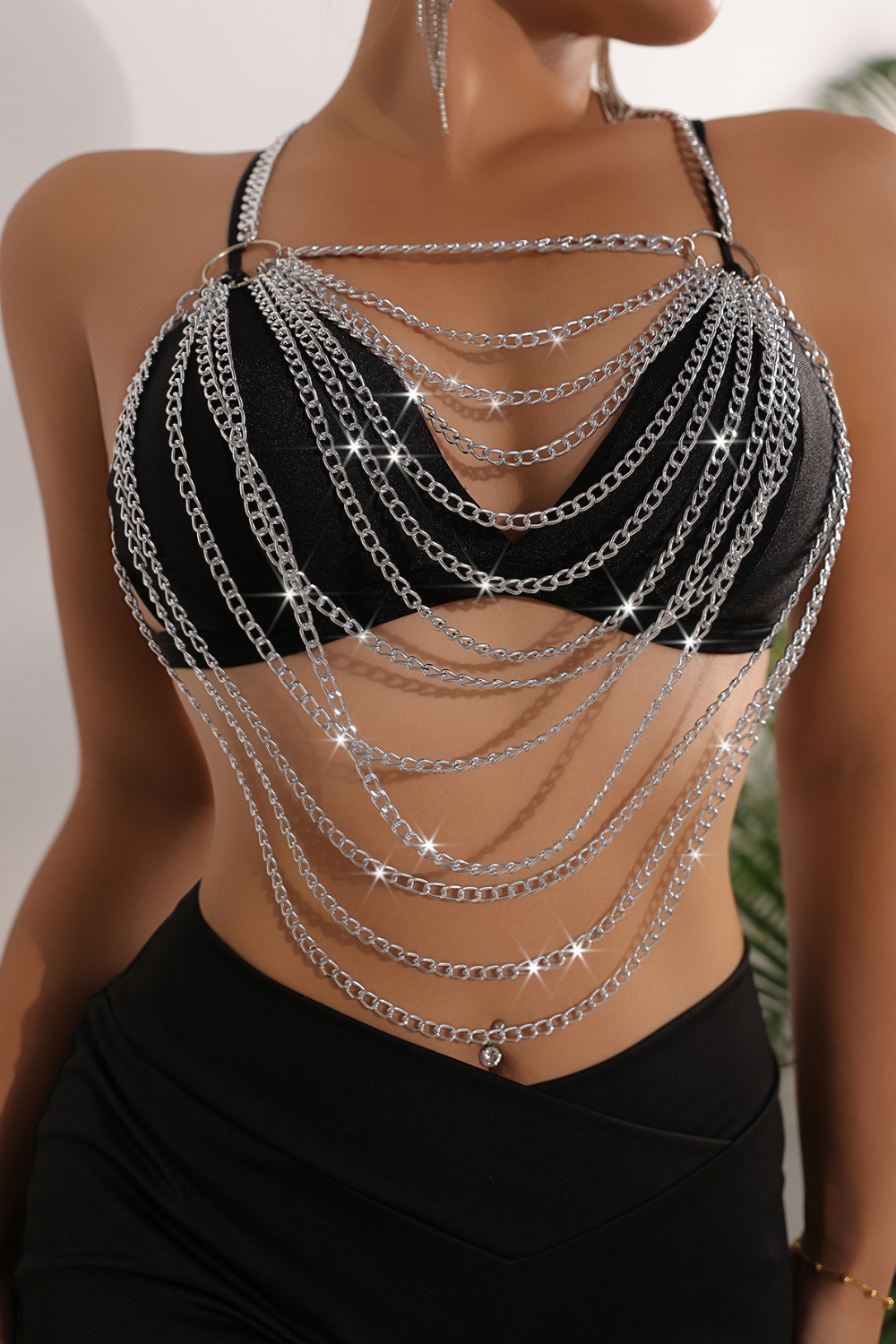 Metal Chain Halter Top