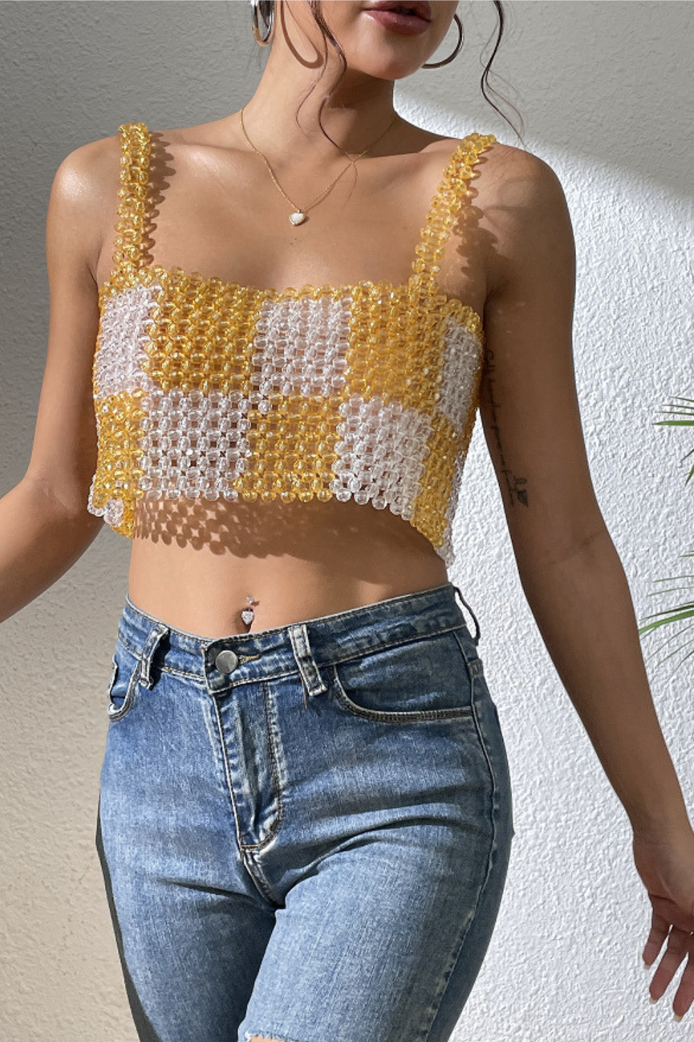 Two Tone Splicing Gem Top