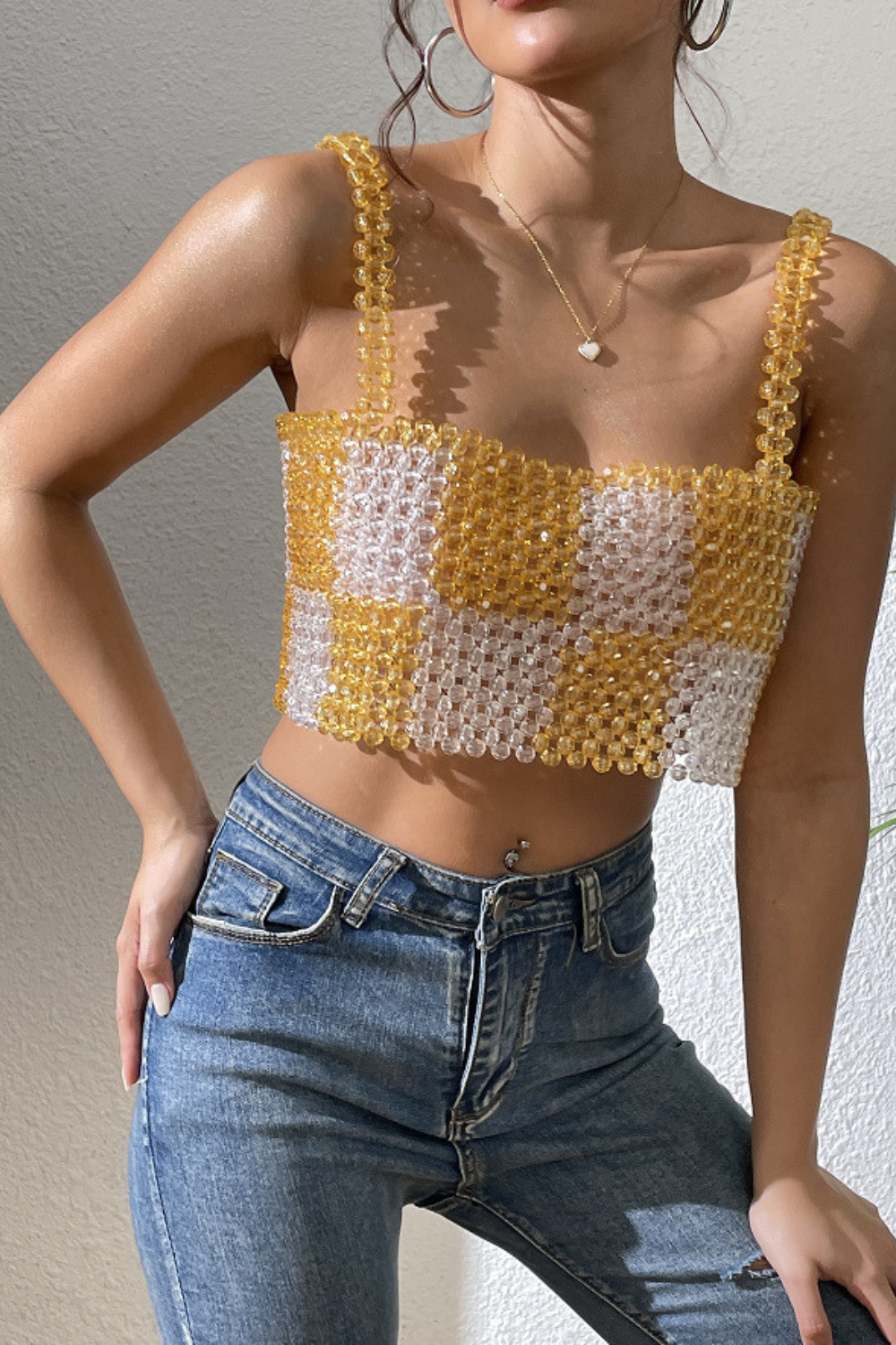 Two Tone Splicing Gem Top