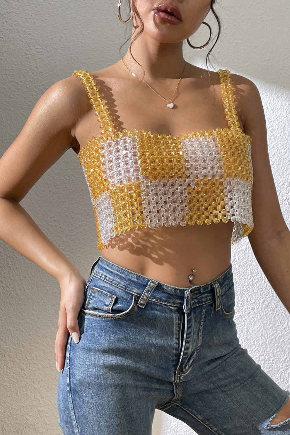 Two Tone Splicing Gem Top