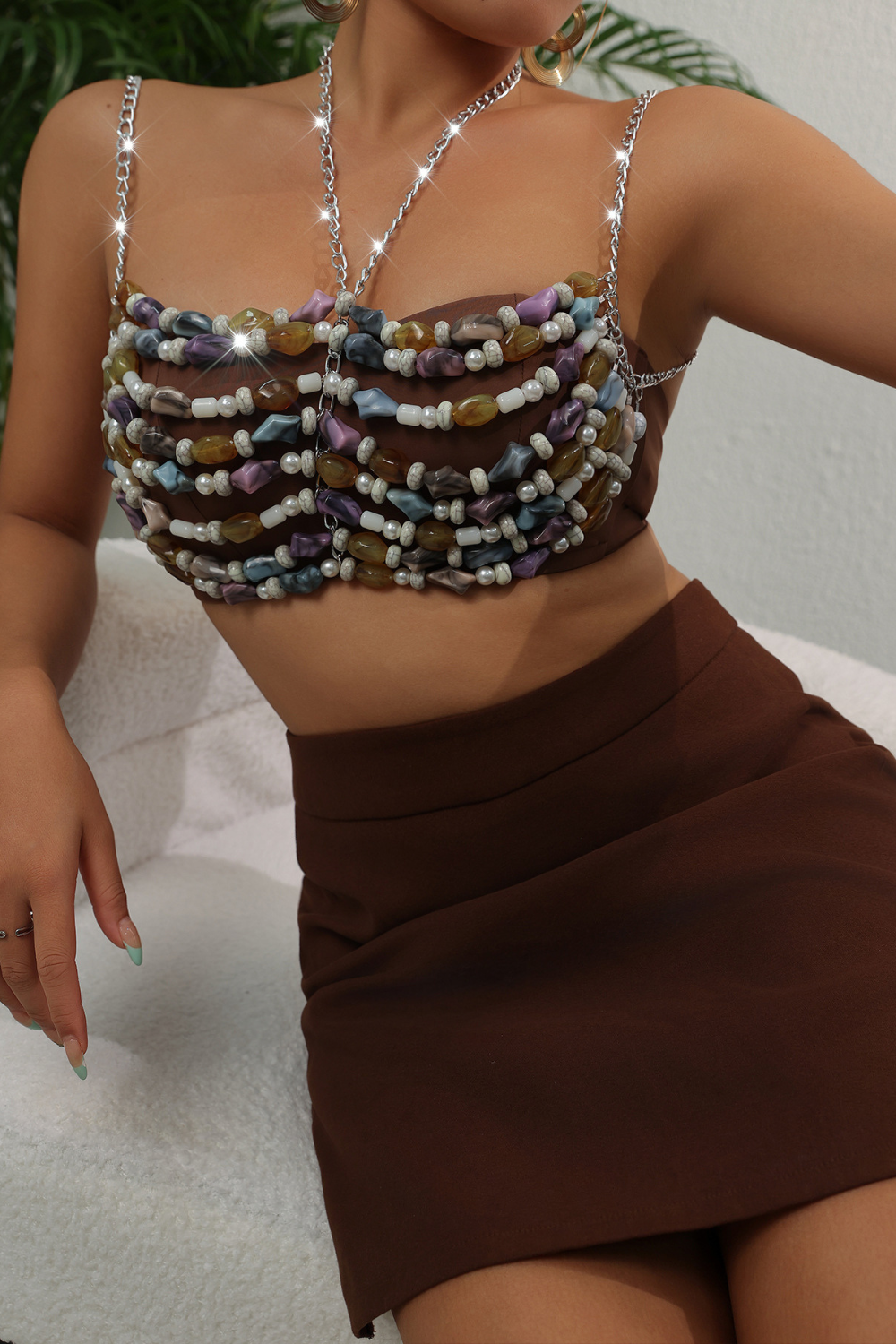 Handmade Gemstone Chain Top