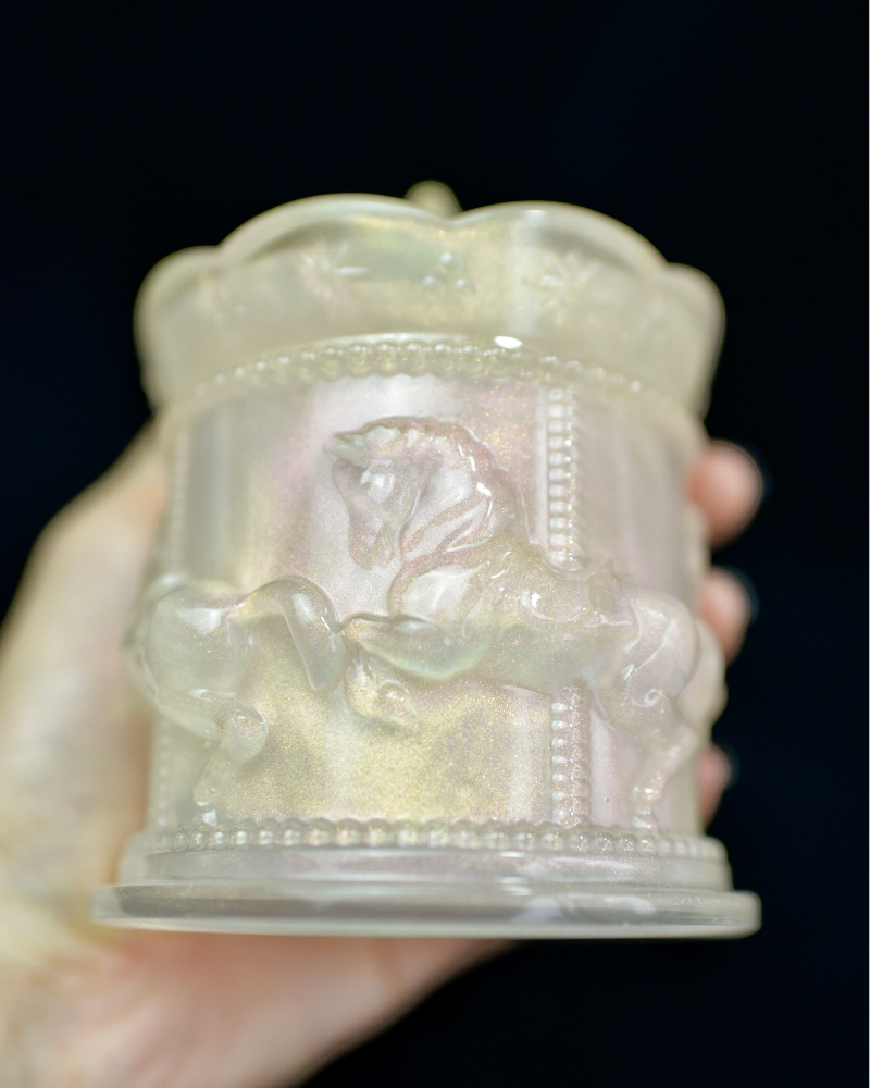 Horse Carousel Jewelry Resin Jar