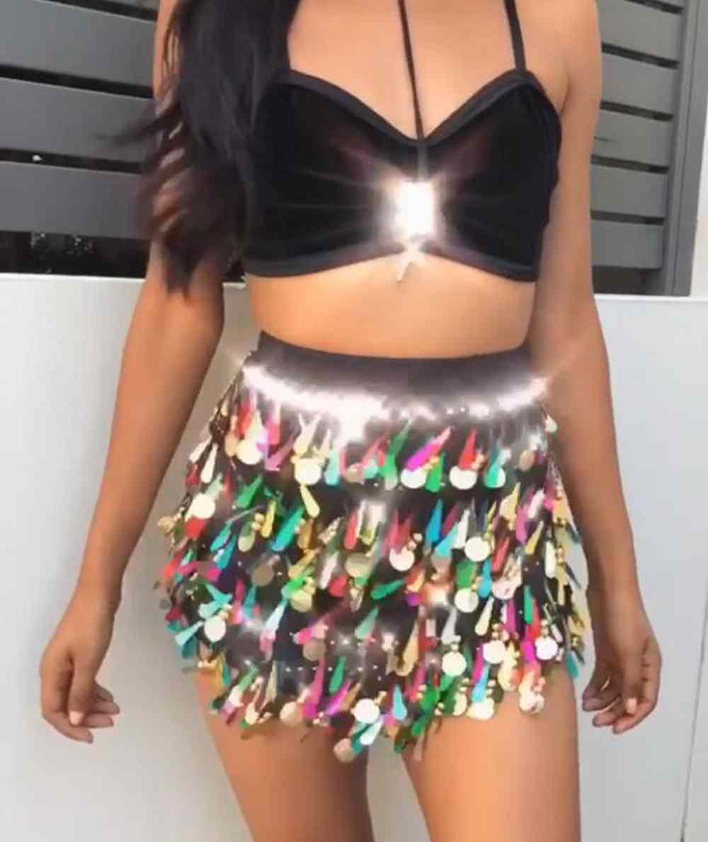 Sequin tassel cheap skirt